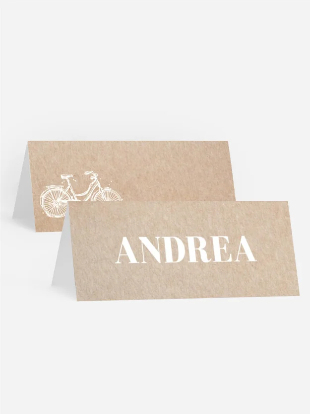 Tischkarte Geburtstag Fahrradteile