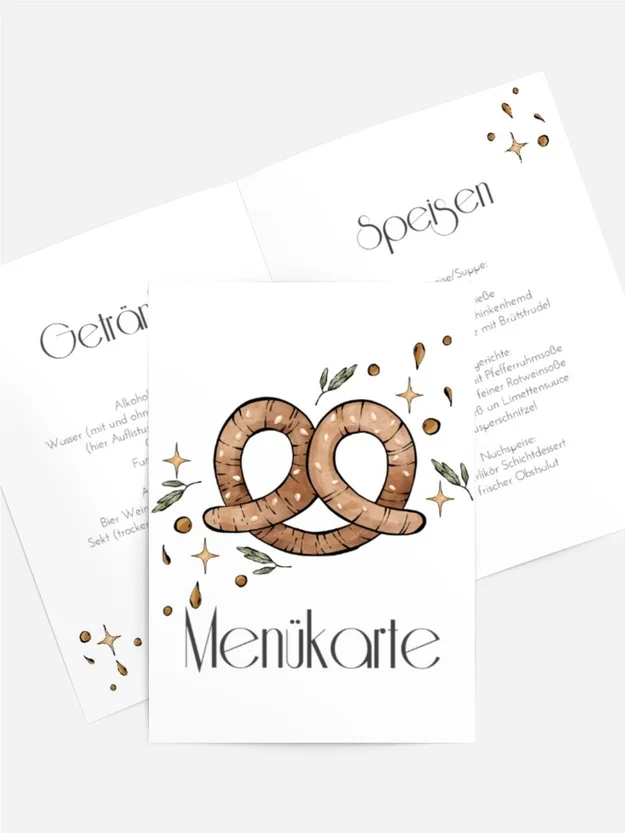 Menükarte Geburtstag Eisgläser
