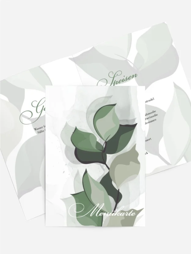 Menükarte Efeulocken