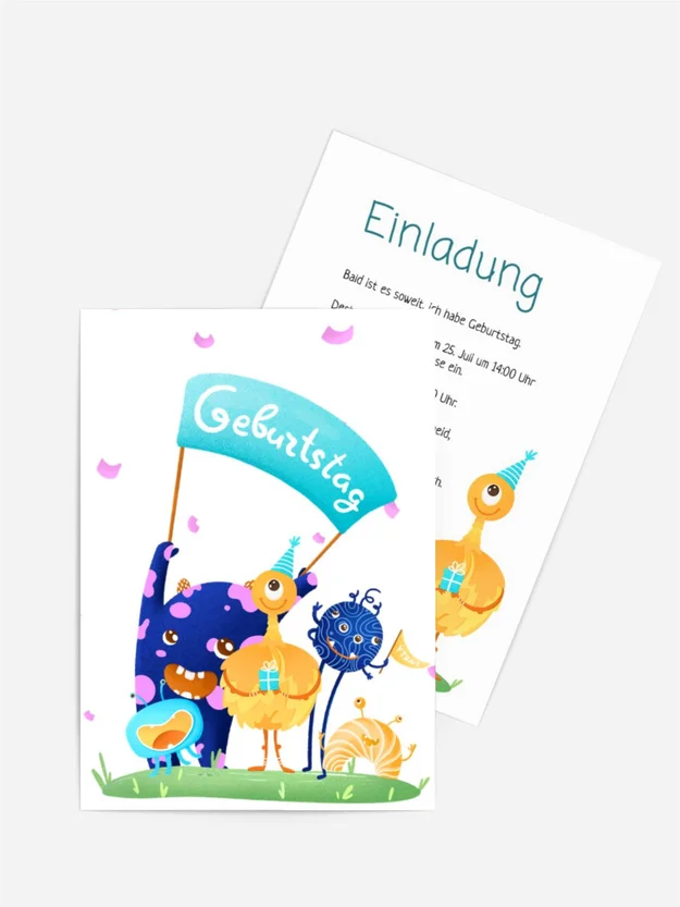 Geburtstagseinladung Monster AG
