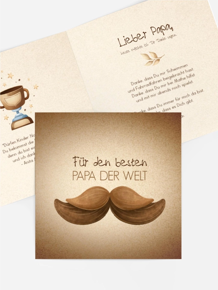 Vatertagskarte Schnurrbärtige Barbe Vatertagskarte Schnurrbärtige Barbe
