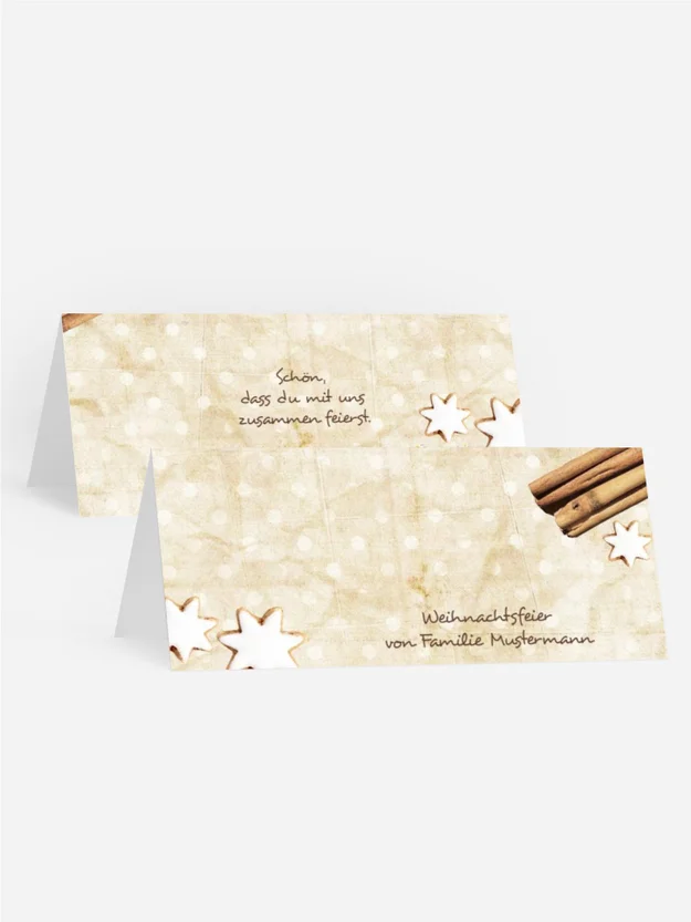 Weihnachts Tischkarte Plätzchentisch