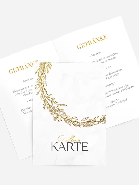 Menükarte Geburtstag Goldene Jahre