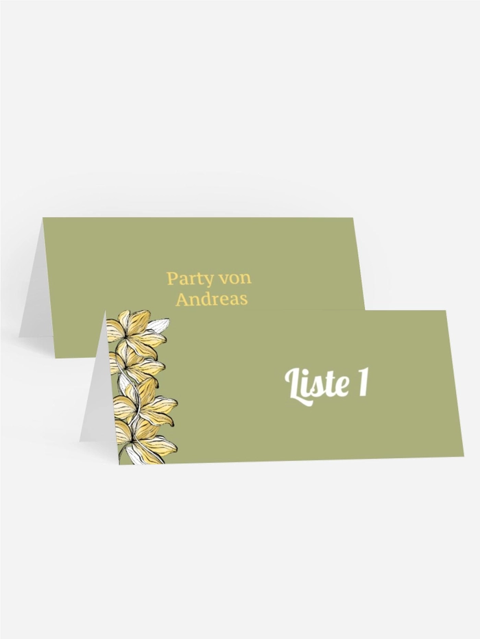 Tischkarte Geburtstag Clematis Tischkarte Geburtstag Clematis