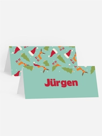 Tischkarte Weihnachten Attribute von Santa Tischkarte Weihnachten Attribute von Santa
