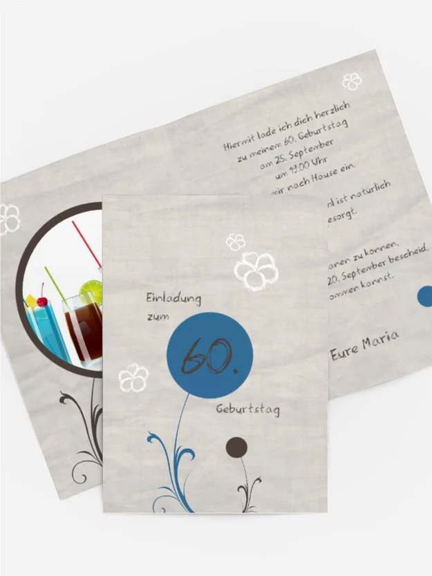 Einladungskarte Fantasyflower 60 Foto