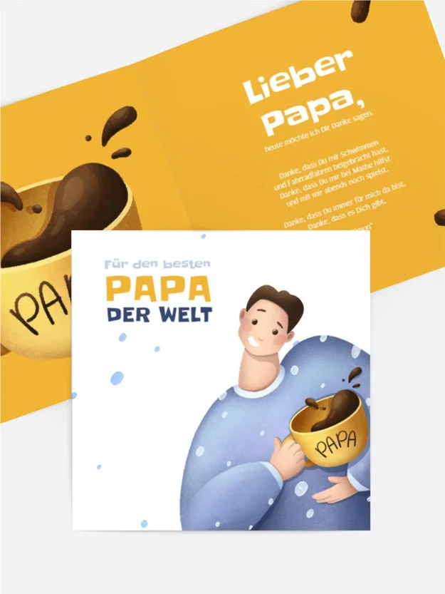 Vatertagskarten Kaffee für ihn
