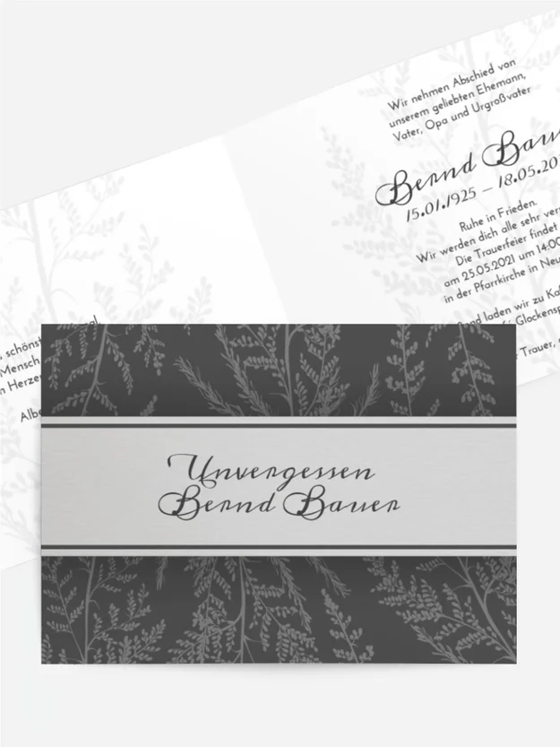 Trauerkarte Gelassenheit