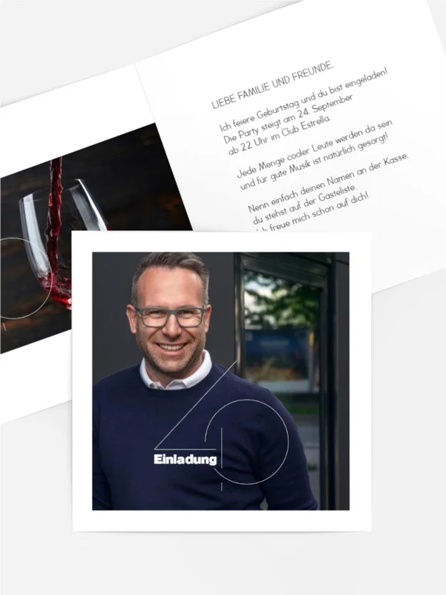 Geburtstagseinladung Dezentes Alter