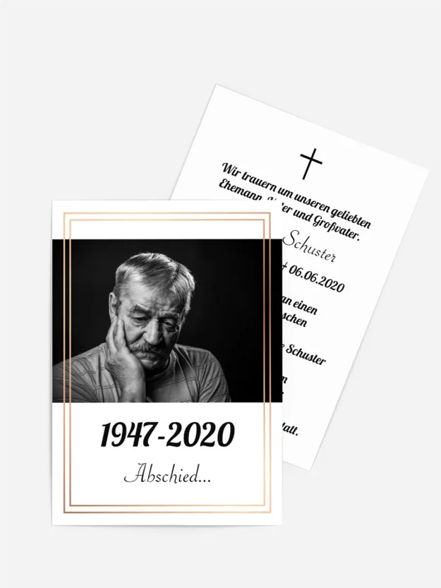 Trauerkarte Im Goldenen Gedenken Trauerkarte Im Goldenen Gedenken