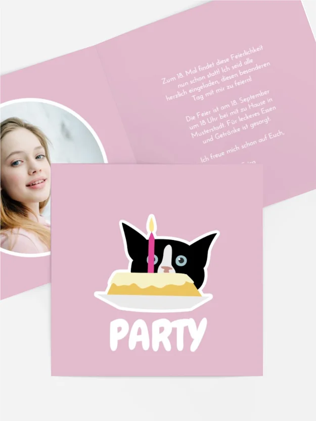 Geburtstagseinladung Süße achtzehn