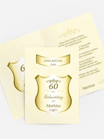 Geburtstagseinladung 60 label