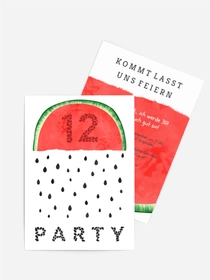 Geburtstagseinladung  Wassermelone