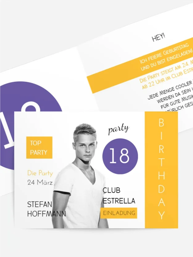 Geburtstagseinladung Birthday-Magazin