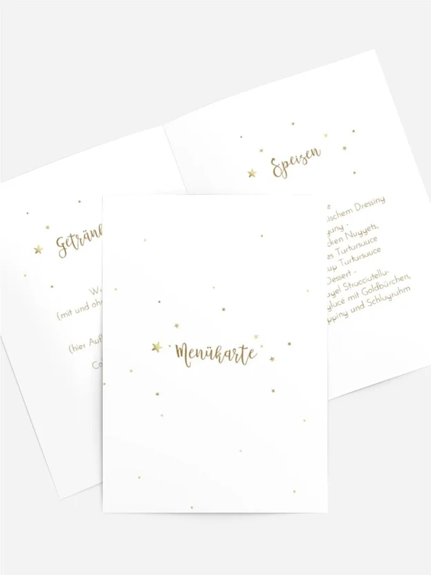 Menükarte Geburtstag Sternenglück