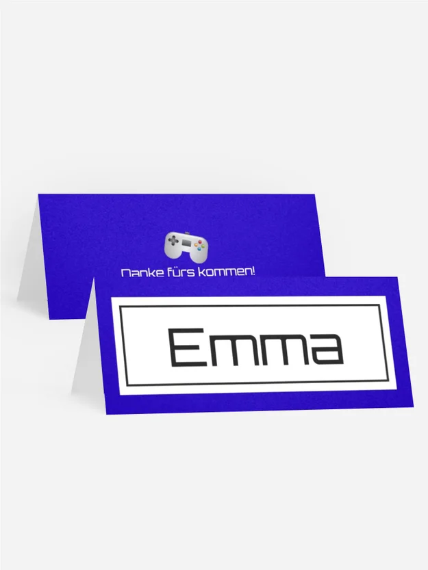 Tischkarte Geburtstag Videospiele Tischkarte Geburtstag Videospiele