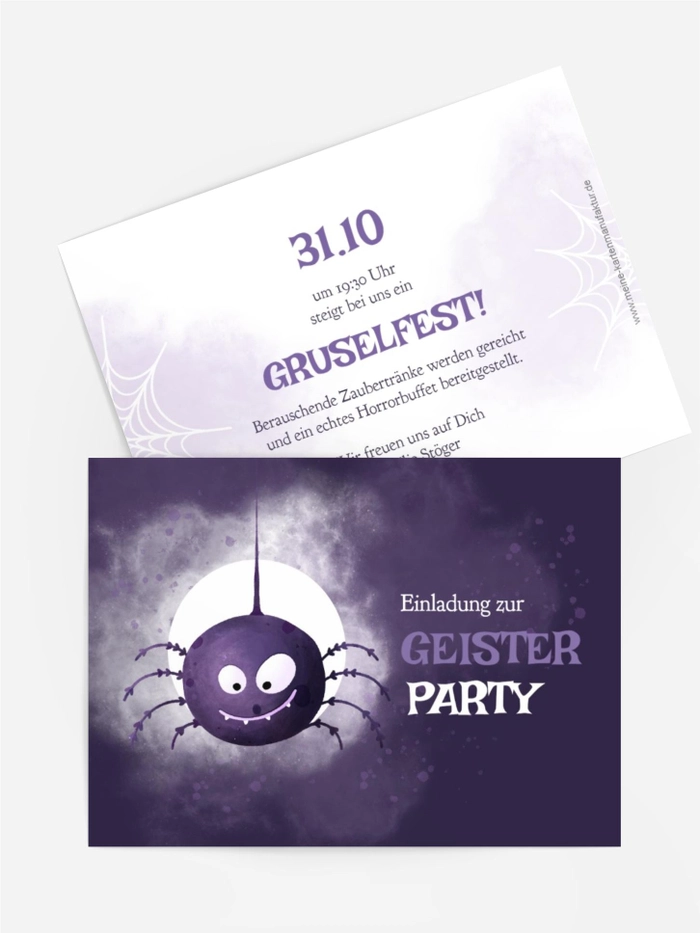 Halloween Einladung Gruseliger Kürbis