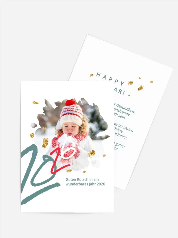 Neujahrskarte Fotogruß zum Jahreswechsel