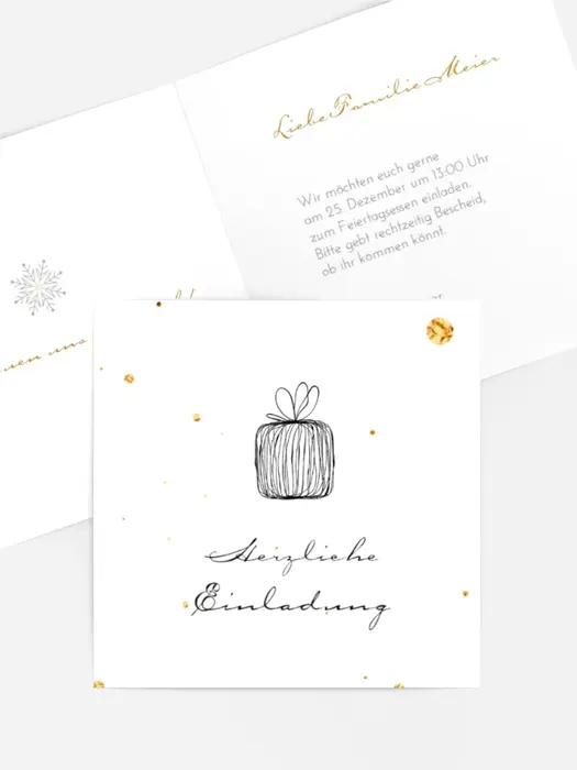 Weihnachtseinladung Ein kleines Glück