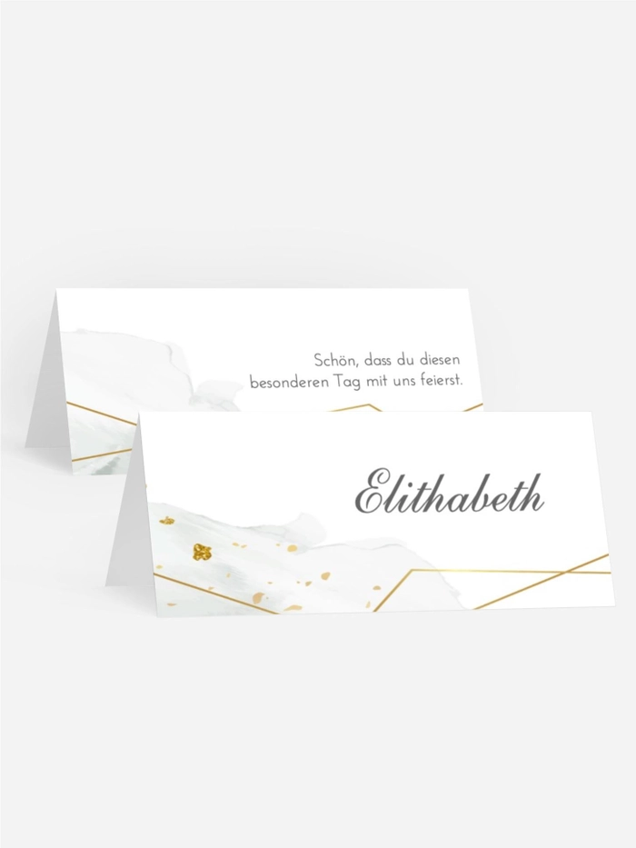 Tischkarte Goldstücke Tischkarte Goldstücke