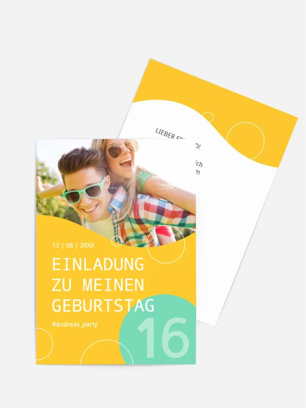 Geburtstagseinladung junges Paar