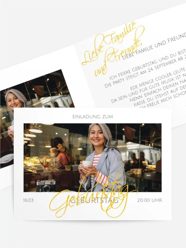 Geburtstagseinladung Fotoerinnerungen