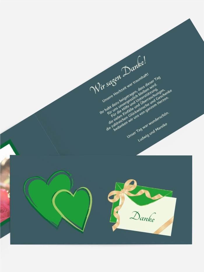 Dankeskarte Hochzeit "Eheglück"