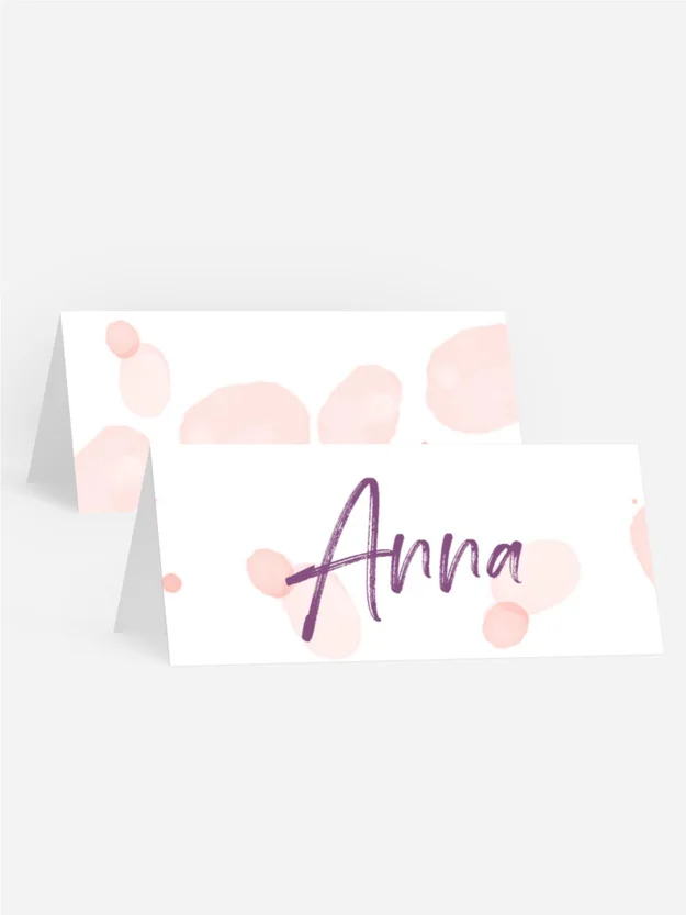 Tischkarte Firmung Blumen im Herzen