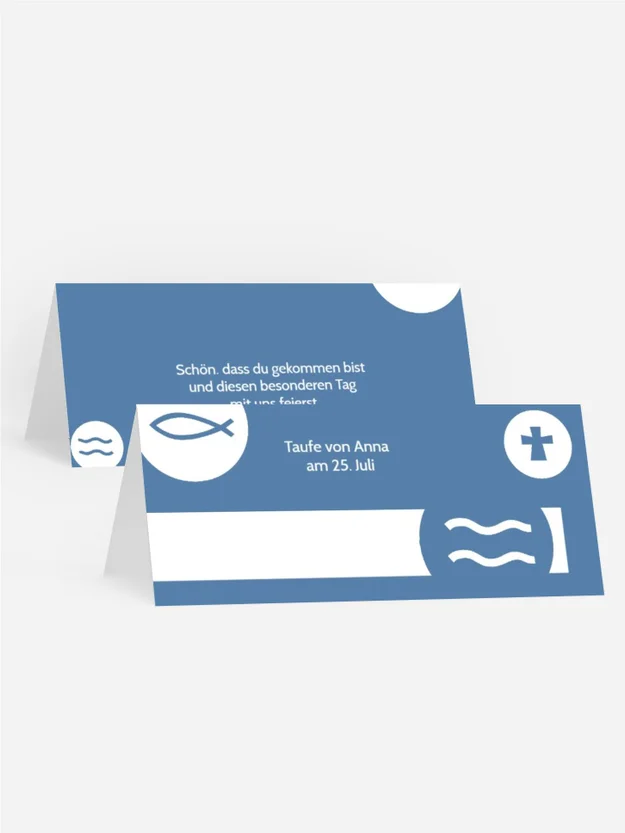 Tischkarte Taufe Taufsymbole Tischkarte Taufe Taufsymbole