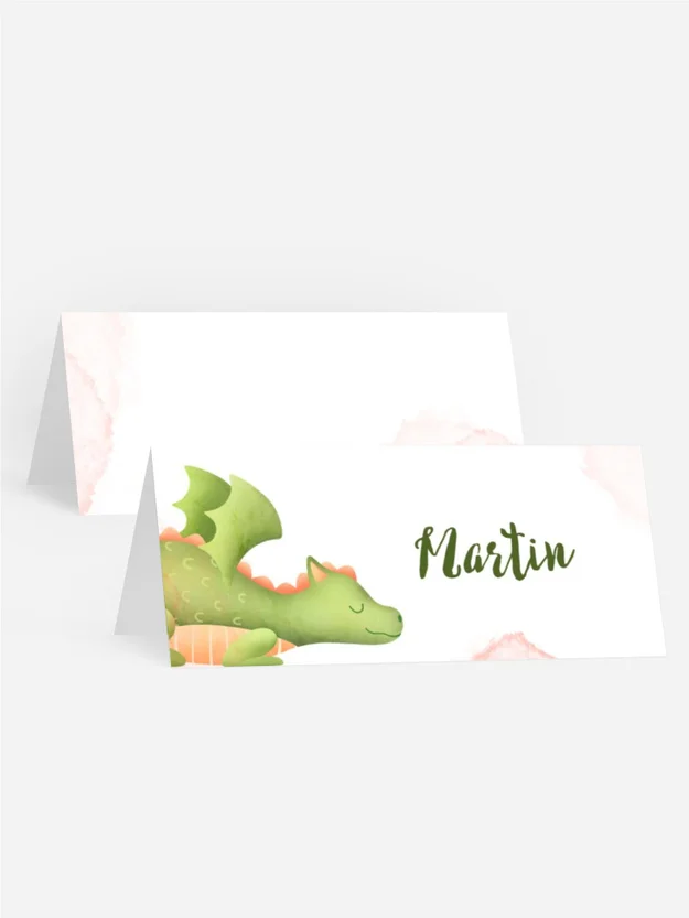 Tischkarte Geburtstag Drachentraum