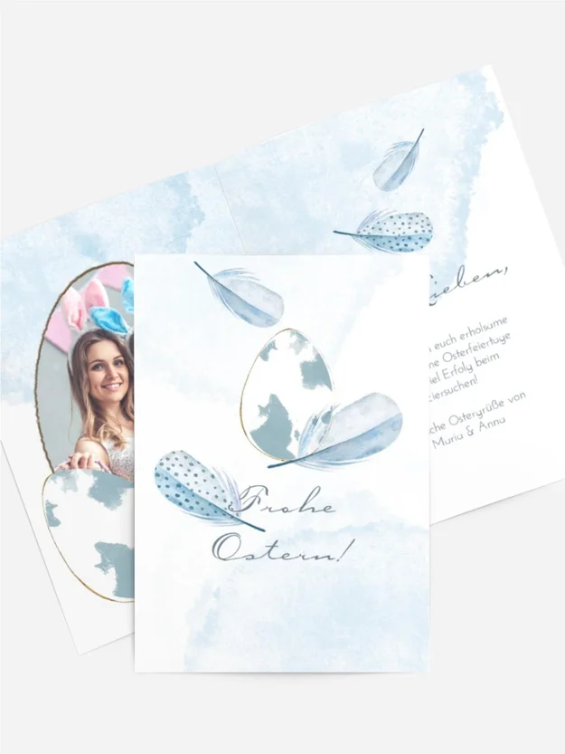 Osterkarte Gefieder