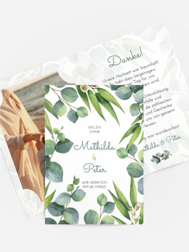 Dankeskarte Hochzeitshain