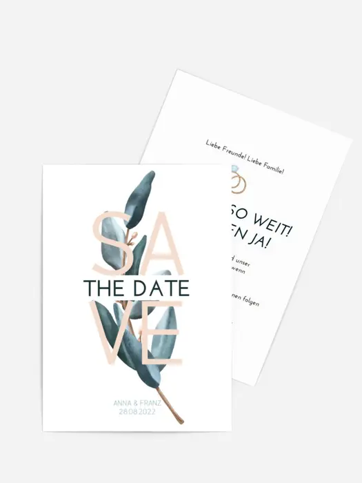 Save-the-Date Karte Parallele zur Liebe