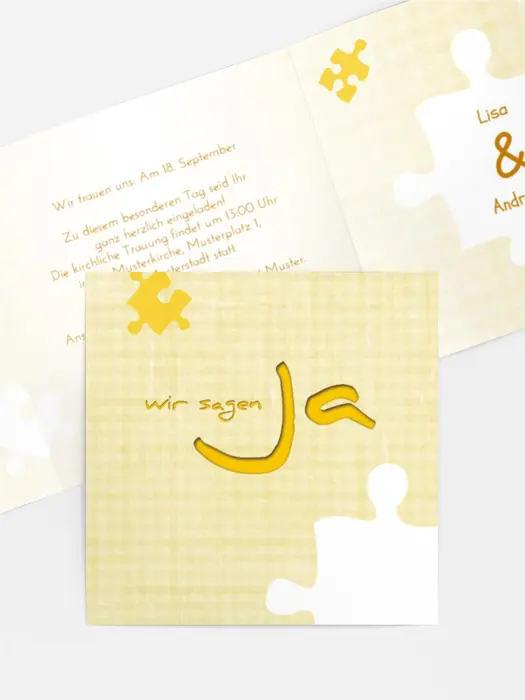 Einladung zur Hochzeit Puzzle