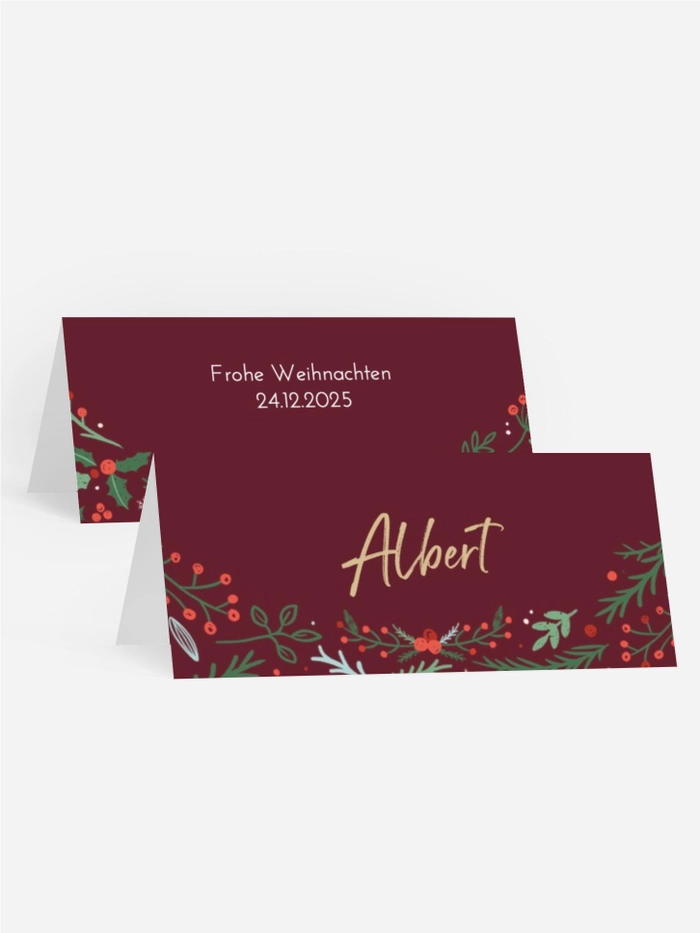 Tischkarte Weihnachten Neujahrsfotos