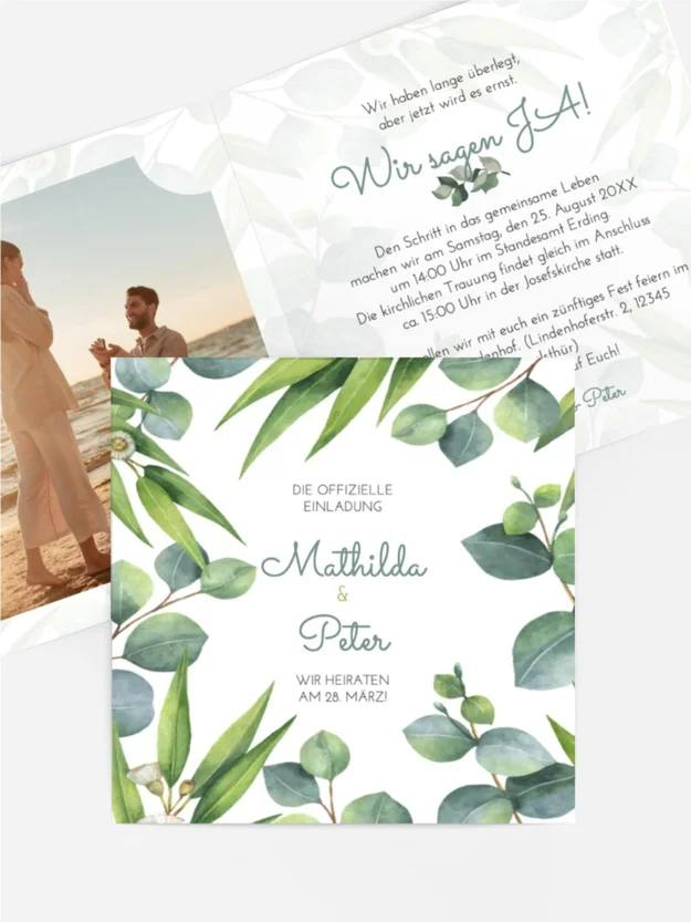 Hochzeitseinladung Hochzeitshain