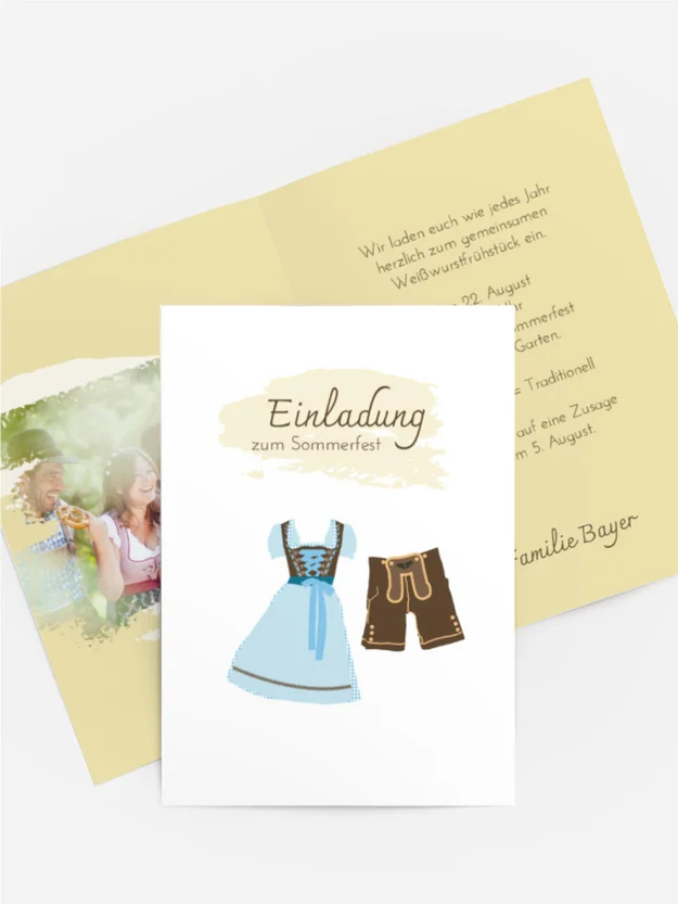 Sommerfestkarte Tradition Sommerfestkarte Tradition