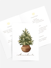 Menükarte Weihnachten Weihnachtsbeleuchtung