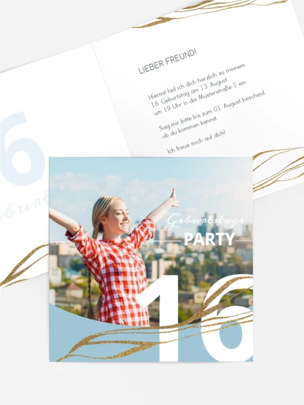 Geburtstagseinladung Zahlengeflecht
