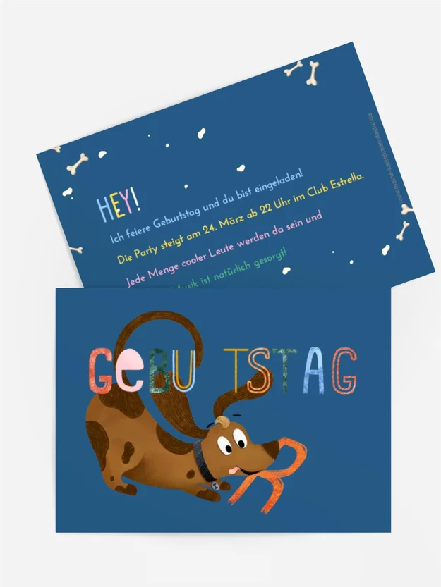 Geburtstagseinladung Hundeparty