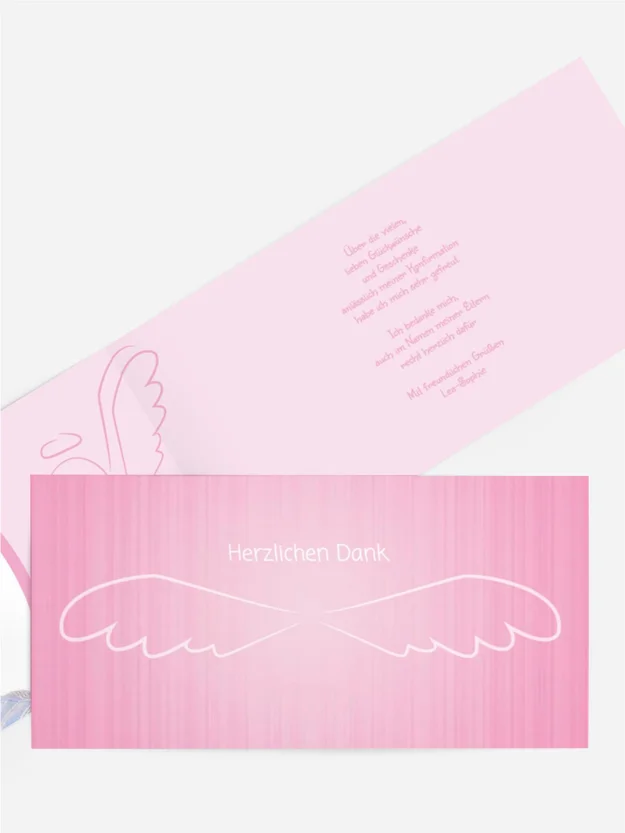 Dankeskarte Konfirmation Angel Wings Dankeskarte Konfirmation Angel Wings