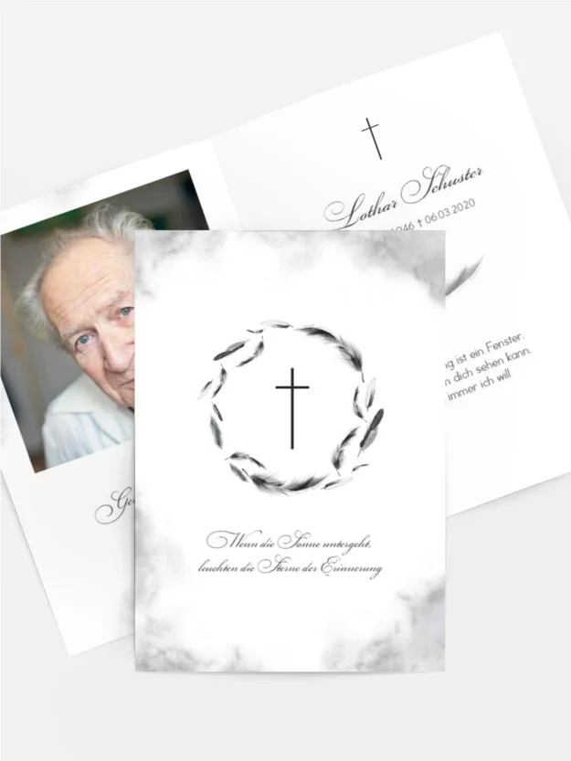 Sterbebildkarte Unendliche Liebe