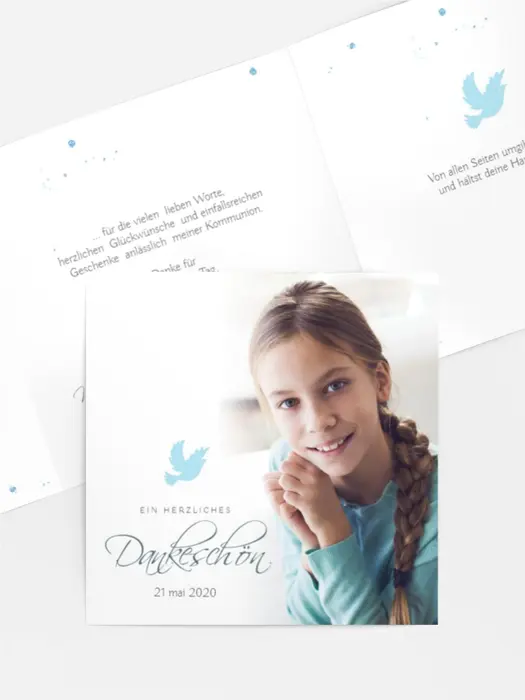 Dankeskarte Kommunion Fay