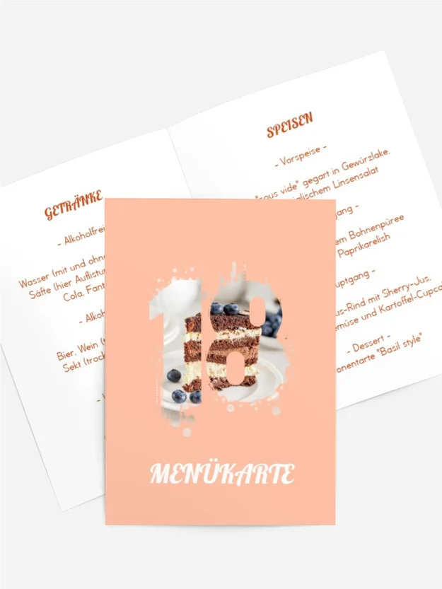 Menükarte Geburtstag Zahlenklecks Menükarte Geburtstag Zahlenklecks