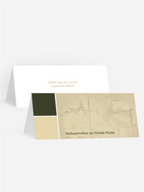 Weihnachtstischkarte Frohes Fest