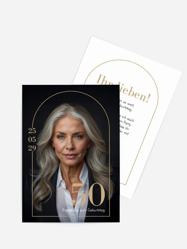 Geburtstagseinladung Golden Arch