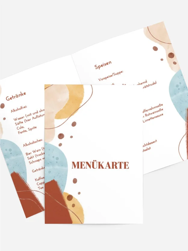 Menükarte Geburtstag Abstraktion