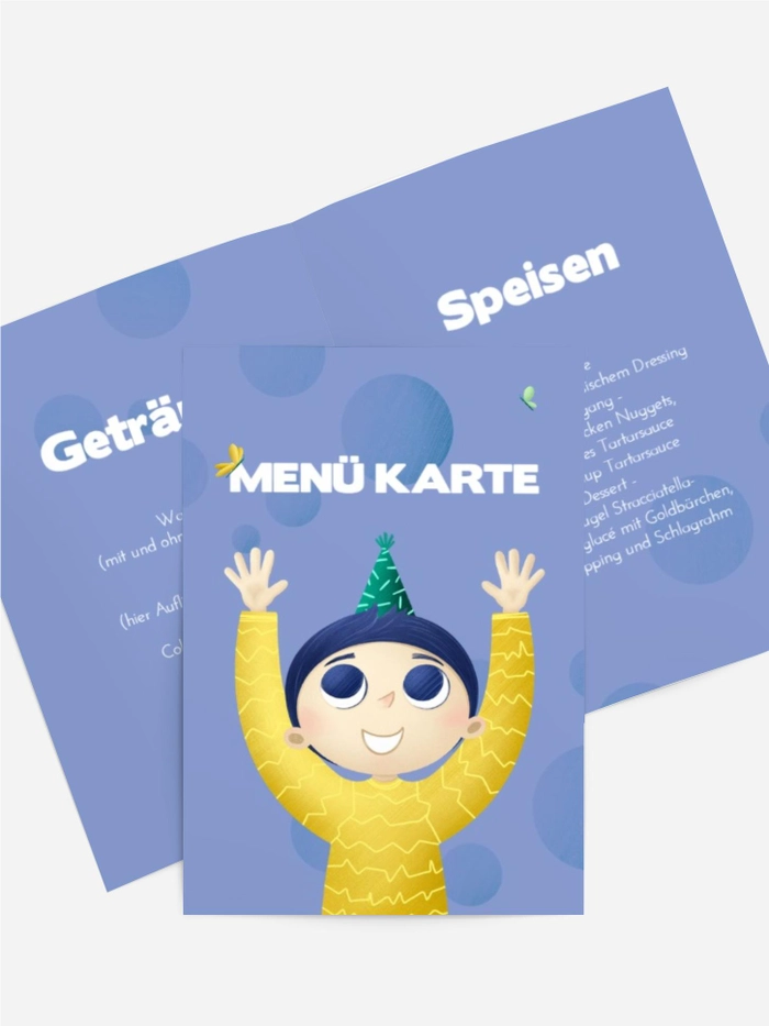 Menükarte Geburtstag  Urlaub Schmetterlinge