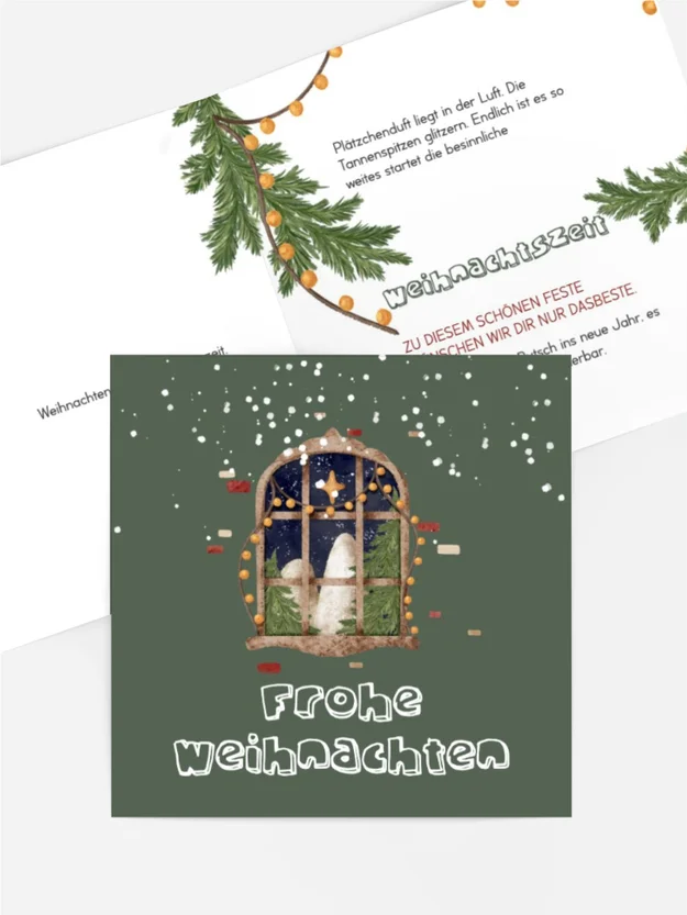 Grußkarte Weihnachten Es schneit