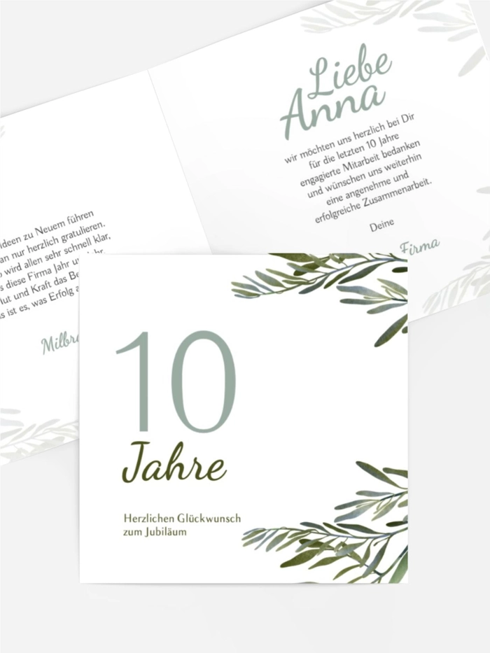 Jubiläumskarten Erwachsene Pflanzen